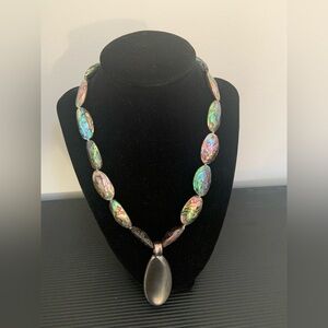 Simon Sebbag Iridescent Abalone Necklace